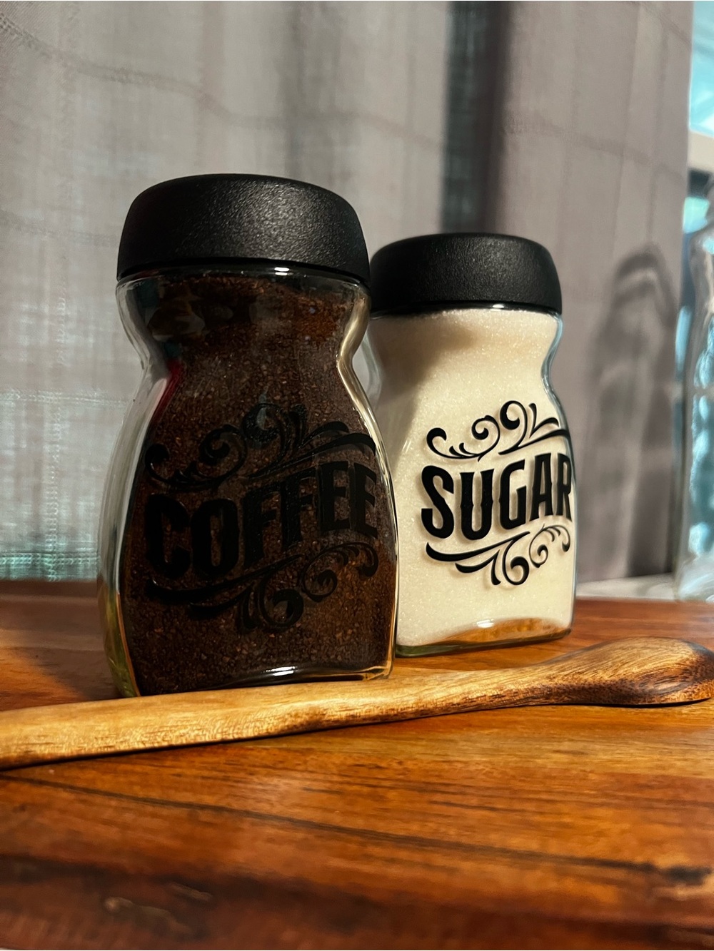 Upcycled Glass Pantry Jars – Recycled Nescafé Jars with Custom Labels” - Picture 3 of 8